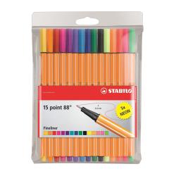 Stabilo CF15 FINELINER POINT 88  COL ASS