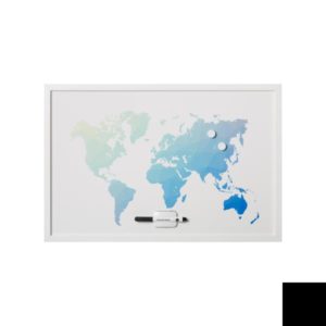 Bi-Office LAVAGNA MAPPA MONDO MAGNET. 60X40