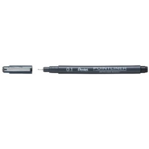 Pentel CF12 POINTLINER NERO PUNTA 0.1